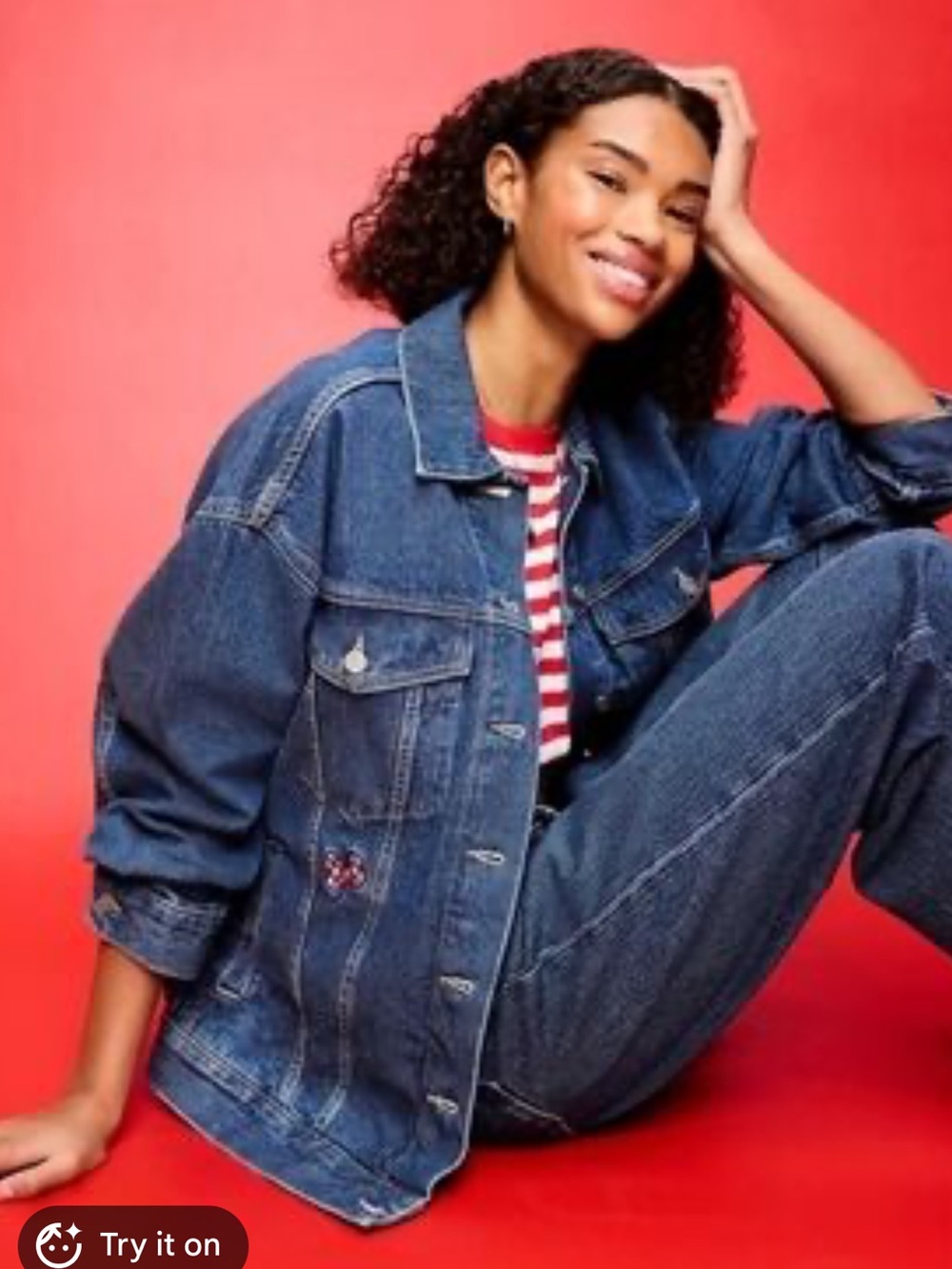 NWT! Old Navy Disney Minnie Mouse Denim jacket L